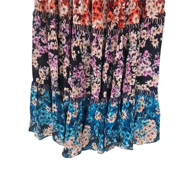 NWT Anthropologie Bhanuni by Jyoti Anarosa Tiered Maxi Skirt Floral Boho 4 $158 - Picture 9 of 12